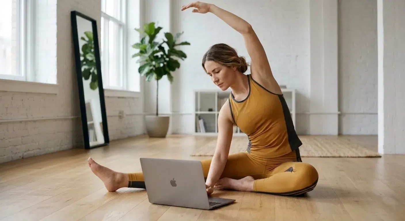 Physical therapist using telehealth platform